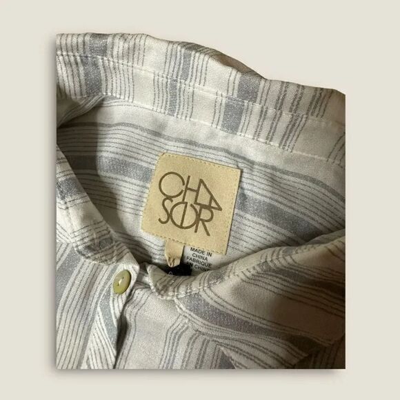 Chaser Blue White Striped Button Down - Picture 3 of 3